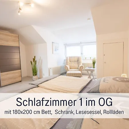 Apartamento Robbenglueck Tossens - 2 Ferienwohnungen Oder Ganzes Haus, Bis 10 Personen, Grosser Garten, Hunde Willkommen, 1,5 Km Zum Deich