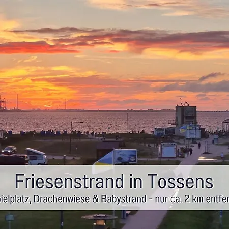 Robbenglueck Tossens - 2 Ferienwohnungen Oder Ganzes Haus, Bis 10 Personen, Grosser Garten, Hunde Willkommen, 1,5 Km Zum Deich Apartamento Tossens